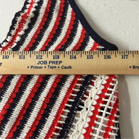 & Other Stories Cotton Crochet Halter Neck Top Stripes Women’s M Boho Americana - Picture 11 of 14